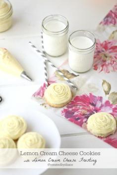 Lemon Cream Cheese Cookies with Lemon Cream Cheese Frosting @dairygood #ad #bh