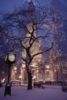 Watertower Place in the Snow  Chicago, Illinois, it's a winter wonderland! :P