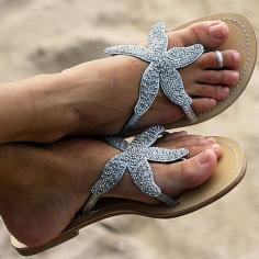 Cool summer sandals for beach wedding