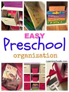 Preschool Organization tips #kids #organization #preschool #storage