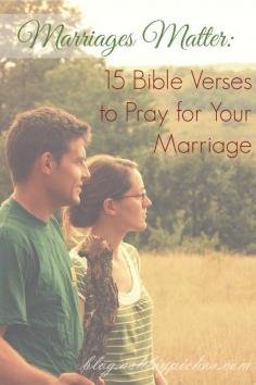 
                    
                        When I feel like my marriage is struggling or going through a rough phase, I know that one of the best ways to make my marriage better is to spend time praying for my husband and praying for our marriage. | 15 Bible Verses to Pray for Your Marriage
                    
                