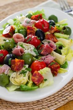 
                    
                        Antipasto salad is an easy no-cook weeknight meal. Gluten-free, dairy-free, and paleo - perfect when you don't want to turn on the stove.
                    
                
