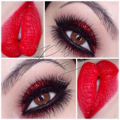 Dark red romantic valentine's day look!