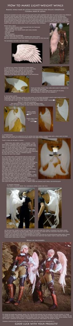 How to: Light Weight Wings (Kamael) #cosplay #tutorial #DIY