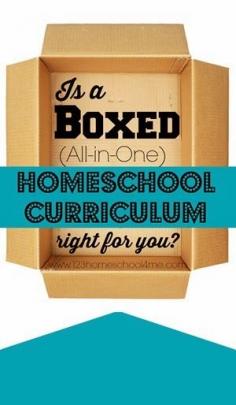 Boxed Curriculum Options with comparisons and costs