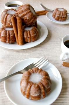 Gingerbread Bundt Cakes with Cinnamon Glaze Recipe