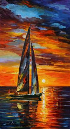 "Sailing With The Sun" - Artist Leonid Afremov