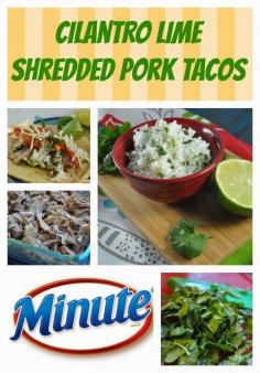 
                    
                        Recipe: Cilantro Lime Shredded Pork Tacos with Minute® Rice + Giveaway!
                    
                