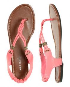 pink sandals from wet seal