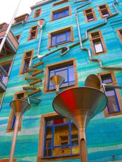 A Building That Plays Music When It Rains -  located in Dresden, Germany.  Best board: Noise Art by Hanne C.