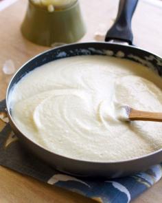 Cauliflower Sauce- tastes like Alfredo but only 50 calories (Use soy milk and butter alternative)