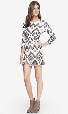 
                    
                        AZTEC SEQUIN EMBELLISHED MINI DRESS
                    
                