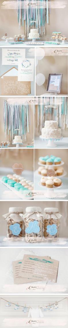 blue baby boy shower ideas: I absolutely love the wishes for baby cards.