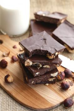 
                    
                        A delicious no bake bar full of hazelnuts and chocolate. Low carb and gluten-free.
                    
                