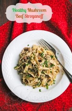 Healthy Mushroom Ground Beef Stroganoff Recipe