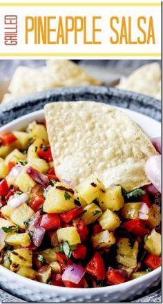 
                    
                        Grilled Pineapple Salsa Recipe - YUMMY! Great recipe for summer grilling when the tomatoes are  plentiful. Even the kids will like this recipe.
                    
                