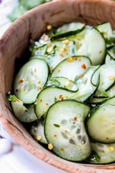
                    
                        Healthy Salad Recipe. Cilantro-Lime Cucumber Salad. Yes please.
                    
                