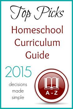 
                    
                        Are you feeling overwhelmed with all the curriculum catalogs? Let us help you. We have done the leg work for you. Check out the organized Top Picks Homeschool Curriculum Guide for all your homeschool needs.
                    
                
