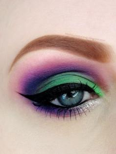 Purple and green eyes :D