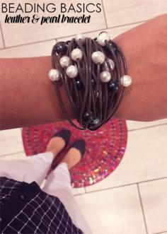 
                    
                        Beading Basics Leather & Pearl Bracelet | Alonso Sobrino Hnos. Co. & Inc. Druzy Beads and Fabrics
                    
                