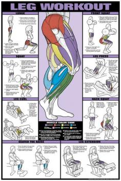 Legs Chart by Healthy is Fabulous #health #fitness #exercise #weightloss