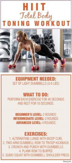 
                    
                        Feel the burn and burn some serious fat with this HIIT Total Body Toning Workout! #HIIT #totalbodyworkout #fatloss
                    
                