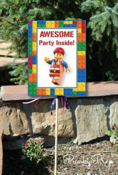 Lego Birthday Party sign printable, nicks Lego party is going to be awesome