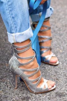 
                    
                        HOT silver strappy sandals
                    
                