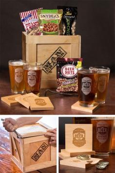 
                    
                        Dad is going to love the Personalized Barware Crate.  It'll look amazing on the counter of my dad's "home bar" especially for Father's Day | ManCrates
                    
                
