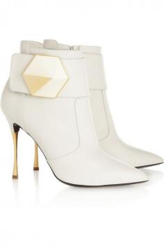 off white boots | Nicholas Kirkwood Leather Ankle Boots in White (Off-white) - Lyst