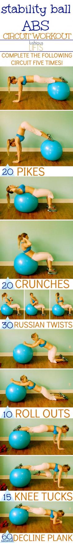 
                    
                        Stability Ball Abdominal Circuit Workout
                    
                