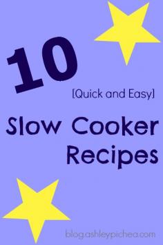 10 Quick and Easy Crockpot Recipes