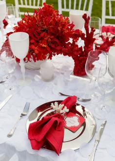 
                    
                        Coral centerpieces. Real or faux coral, with its striking silhouette, is a stunning conversation starter for your reception tables. Destination Weddings, Beach Wedding Ideas
                    
                