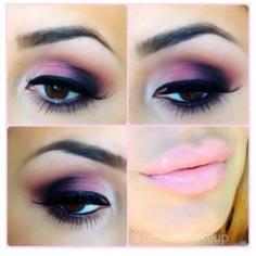 Cotton Candy Smokey Eye, soft pink lips