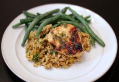 
                    
                        {Grilled Cilantro Lime Chicken with Curried Rice}
                    
                