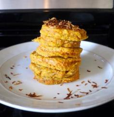 Carrot Cake Pancakes with Coconut HealthyAperture.com
