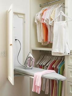 built in ironing board in closet ▇  #Home #Design #Decor  via - Christina Khandan  on IrvineHomeBlog - Irvine, California ༺