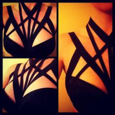 Malevolence Harness Crop Top sexy bondage inspired lingerie goth 90's on Wanelo