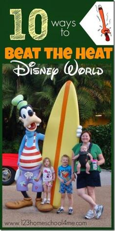 
                    
                        10 ways to beat the heat at Disney World - Great tips for disney vacations! We were SO hot last time we visited and these tips really helped!
                    
                
