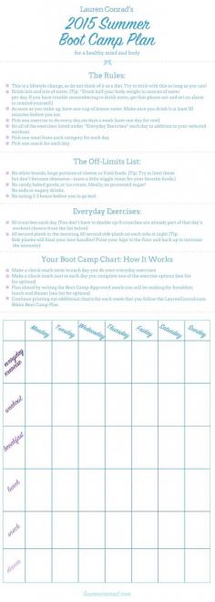 Get Fit: The Lauren Conrad Summer Boot Camp Plan