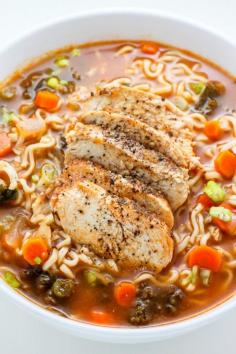 
                    
                        Blackened Chicken Ramen Noodle Soup
                    
                