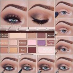 Smokey bronzy eye makeup look with Too Faced Chocolate Bar Palette