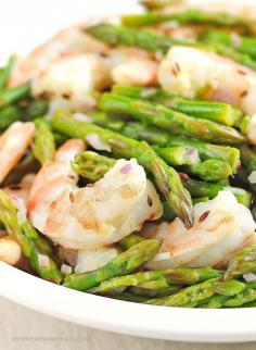 Asparagus and Shrimp Recipe with Lemon Dill Vinaigrette