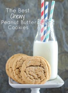 Chewy Peanut Butter Cookies recipe via www.thenovicechef...