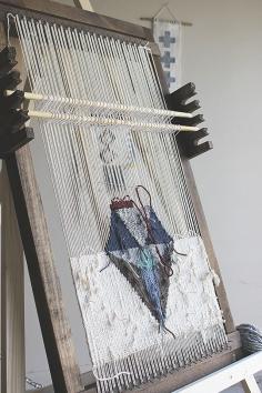 hello hydrangea: Weaving How To: Setting Up Heddle Rods & Leashes. Vertical tapestry loom