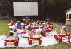 Drive-In Movie party with individual cardboard cars?! This is the cutest!