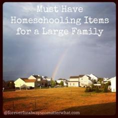 Forever, For Always, No Matter What : Catholic Adoption & Home Education Blog: Must Have Homeschooling Items for a Large Family