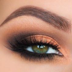 Copper smokey eye makeup
