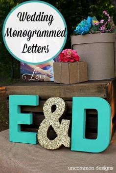 
                    
                        Wedding Monogrammed Letters perfect for a wedding or shower by Uncommon Designs
                    
                