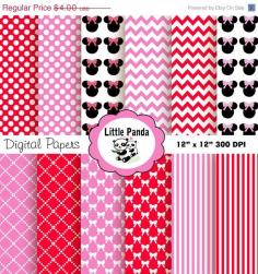 
                    
                        70% OFF SALE Minnie Mouse Digital Paper by LittlePandaDigitals
                    
                